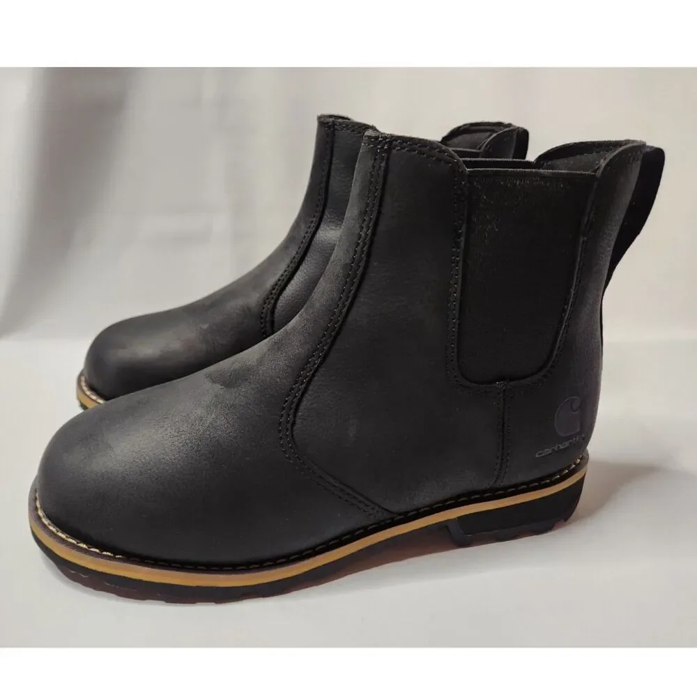Carhartt Women’s Frontier Water Resistant Chelsea Boots Slip Resistant 9 Black